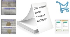 Thermal Printer Paper 8.5×11 Inch 200 Sheets BPA Free Quick Dry Eco-Friendly