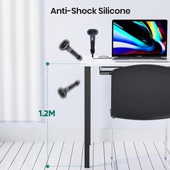 Barcode Scanner with Stand, Bluetooth and Wired Barcode Scanner, Inventory…