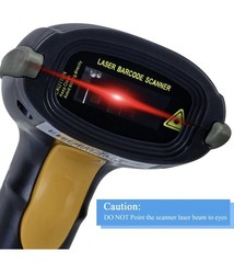 USB Laser Barcode Scanner Wired Handheld Bar Code Scanner Reader Black