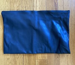 Large Currency Bank Deposit Bag Vinyl Zipper Bag 21.5 in x 14 in Navy Blue
