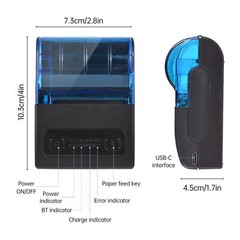Bisofice Portable Thermal Printer 2 inch USB Receipt Bill Q9Z3