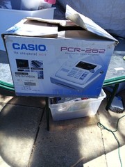 CASIO PCR-262 ELECTRONIC CASH REGISTER WITH DRAWER WHITE WITH KEY