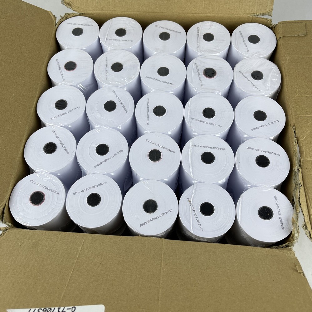 QTY=50: BUYREGISTERROLLS 31150 3″ 1-Ply x 150′ 76mm Width x 2.85 Inches Diameter