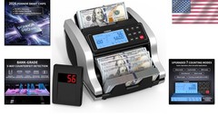 Money Counter Machine with Value Counting, Support Dollar and Euro, UV, MG, M…