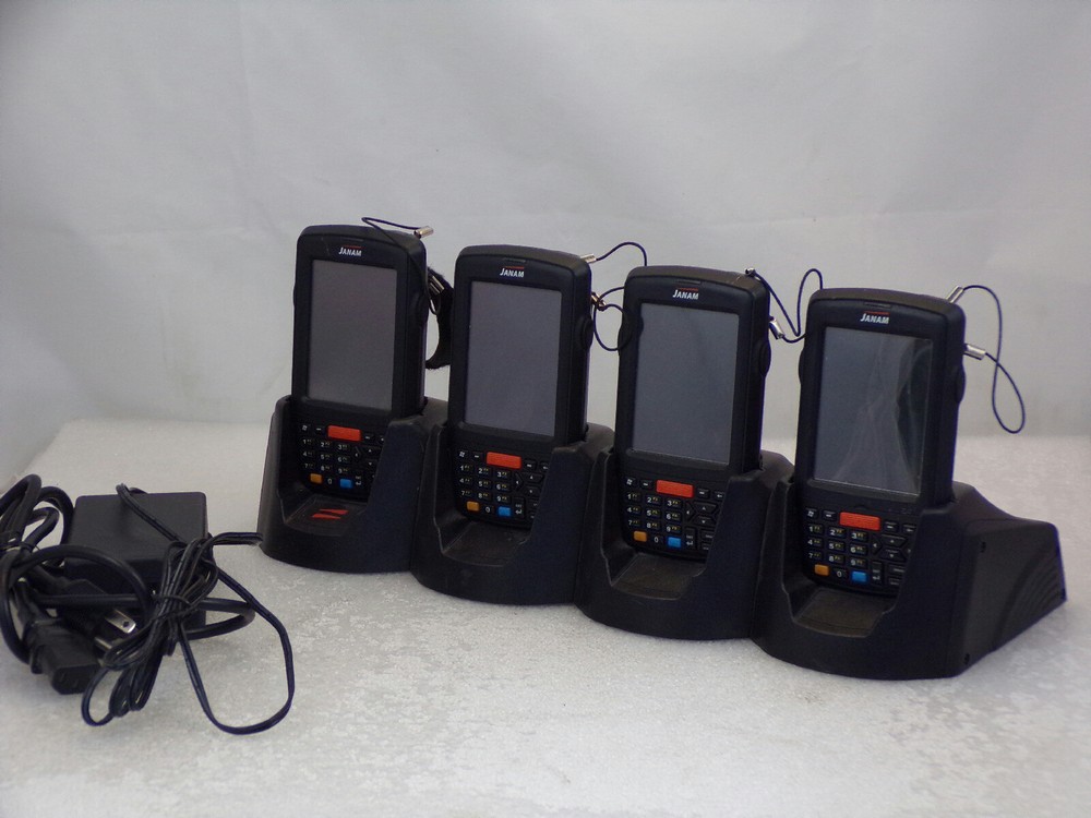 Janam XM66W-1NAFBR00 Mobile Computers 4ea. & CKT-P4-002U 4-Slot Charger Combo #2