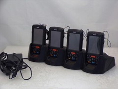 Janam XM66W-1NAFBR00 Mobile Computers 4ea. & CKT-P4-002U 4-Slot Charger Combo #2