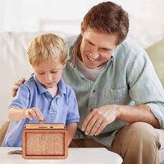 Money Saving Challenge Box Cash Vault Wooden Savings Box Cash Saver $10000
