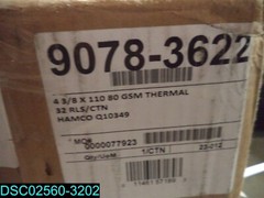 QTY=64: 9078-3622 4-3/8″ X 110 80 GSM THERMAL PAPER HAMCO Q10349 011461571893