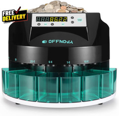 Electric Coin Sorter & Counter Machine 300 Coins/Min LED US Denominations