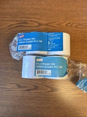 Staples 2 1/4 x 130 Calculator Register Receipt Paper Rolls Set Of 4