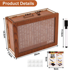 Cash Vault Wooden Savings Box Wooden Cash Saver Money Saving Box With Countdown
