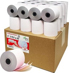 BuyRegisterRolls 3ply 3x65ft Carbonless Paper 32 Rolls