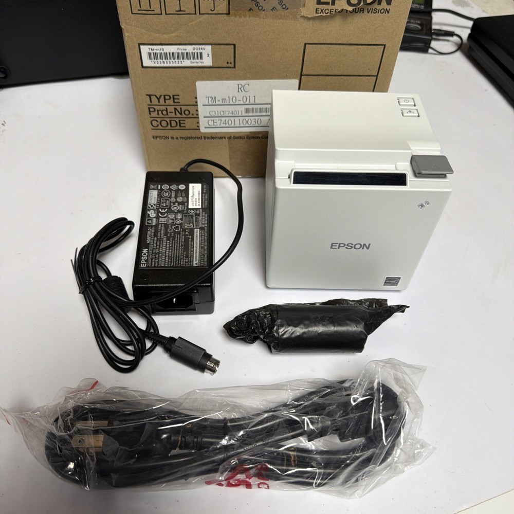 EPSON TM-M10 Compact 2″ Receipt Printer Auto-cutter USB White