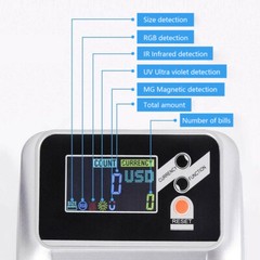 Money Bill Counter Machine Cash Checking Counting Counterfeit Detector UV MG usa