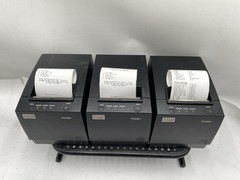 LOT OF 3 Wincor Nixdorf TH230+ Thermal Receipt Printer TESTED WORKS / NO PWR AC
