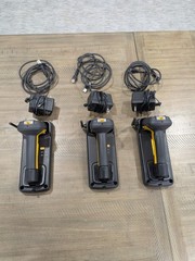 (3) Datalogic 7000BT Scanners With Base Stations/AC Power Cord/Ethernet USB