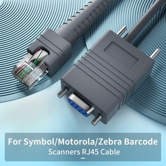 5M RS232 to RJ45 Barcode Scanner Cable For Zebra DS4208 DS6878 DS6878-SR STB3578
