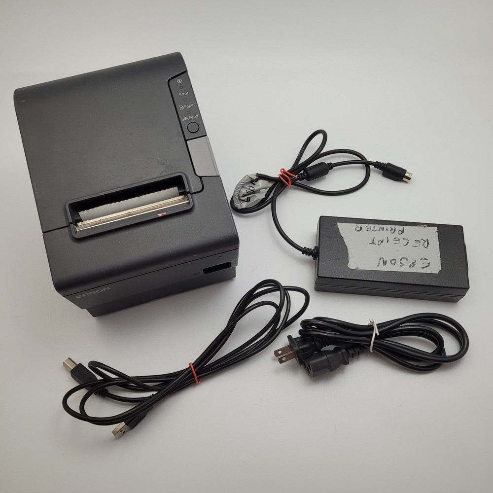 Epson M244A Thermal Receipt Printer TM-T88V Power Supply USB Cable