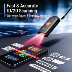 Tera Mini 1D 2D QR Wireless Barcode Scanner Bluetooth USB 2.4G