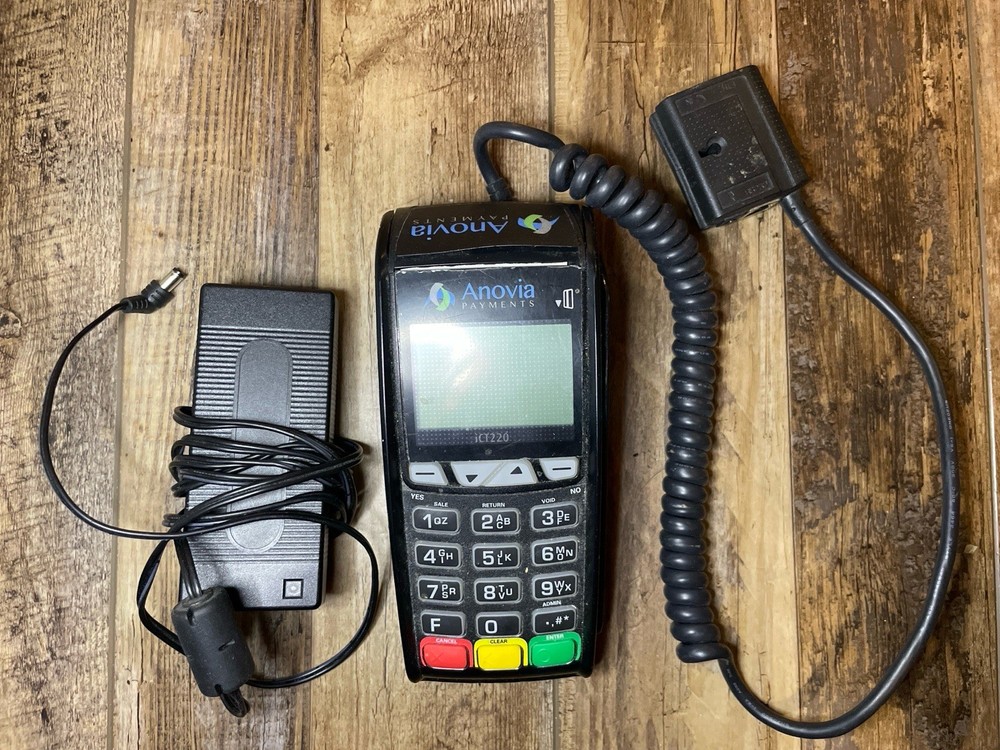 Ingenico iCT220 Anovia Payments Credit Card Terminal w/ Power Supply