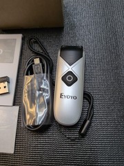 Eyoyo EY-015 Mini Bluetooth Barcode Scanner with charging cord