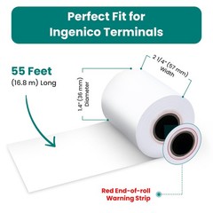 Receipt Paper Rolls for Ingenico Desk 3500 Move 5000 DX4000 DX8000 Credit Car…