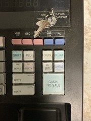 Sharp XE-A107 Black Electronic Cash Register PGM Key & Power Cord