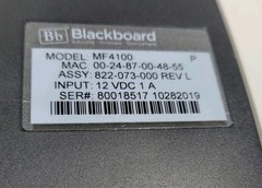 Blackboard BB MF4100 Digital LCD card Reader System Access ONLY DEVICE Black