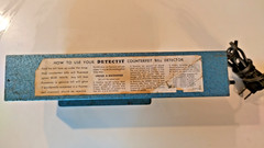 Vintage Detectit Counterfeit Paper Money Detector, Nice Working