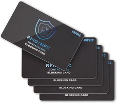RFID Blocking Card 5 Pack Slim RFID & NFC Blocker for Men & Women