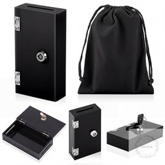 1 Pack Acrylic Money Bank Box for Gambler, Winners Portable Safe Casino Money