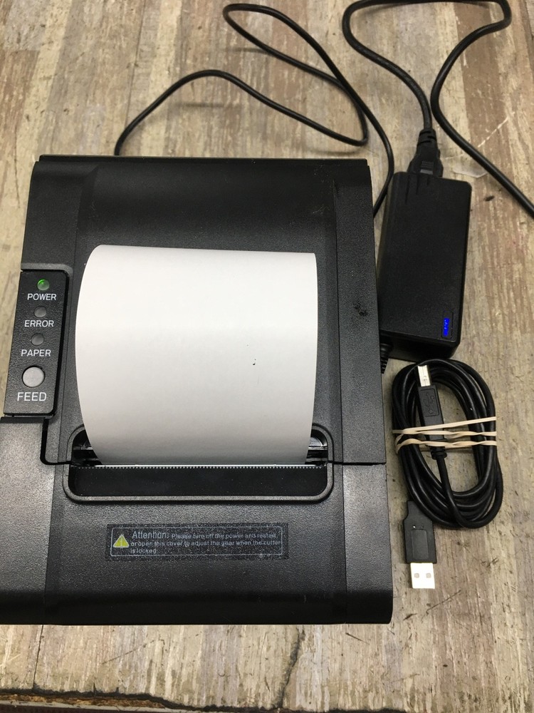 Rongta RP326 POS Thermal 80mm Receipt Printer USB Serial Ethernet W/ CHARGER