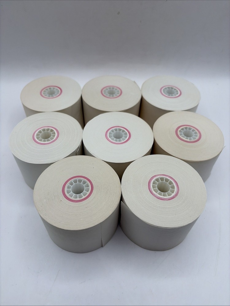 Lot of 8 Vintage Adding Machine Paper Rolls 2.25″ Wide Calculator Register Tape