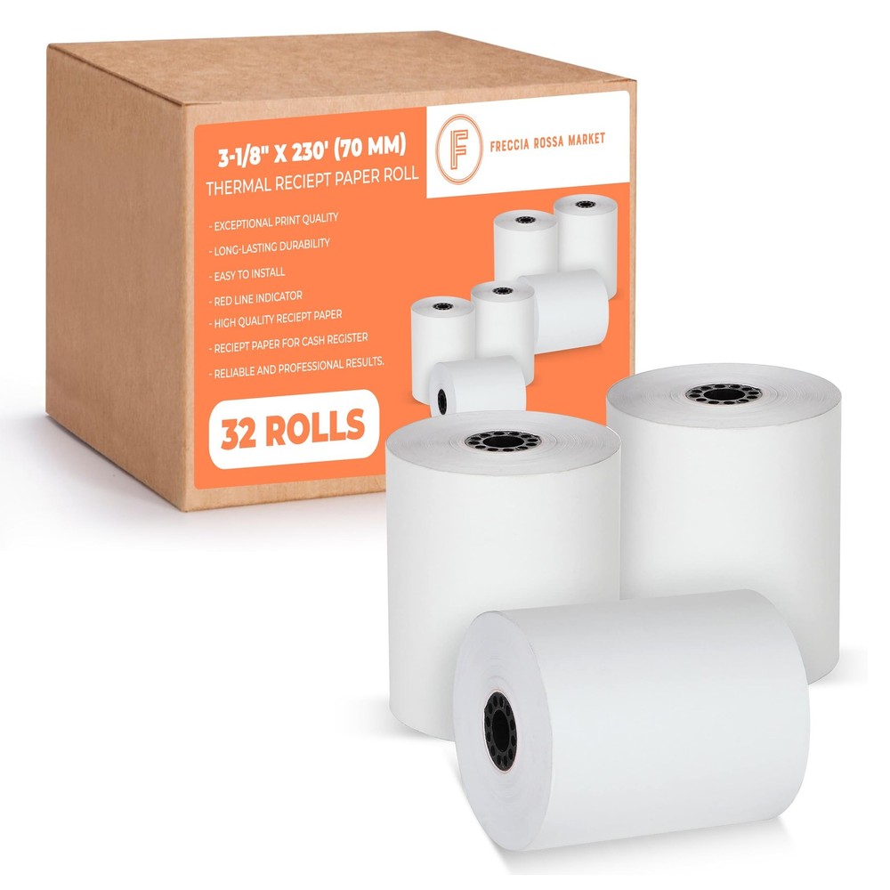 Thermal Printer Receipt Rolls 3 1/8 x 230 for Clover Station Cash Registers a…