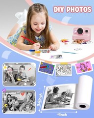 Thermal Printing Paper 10 Rolls Biodegradable Safe for Kids Instant Camera Use
