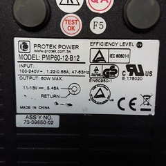 Lot of 5- 60W AC Power Adapter PMP60-12-B12 (NoPwrCrds) USED