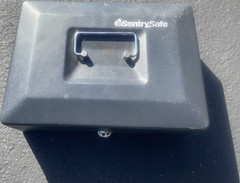 SentrySafe Metal Cash Box Black Key Lock Portable Lockable Handle Secure Storage