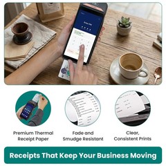 Receipt Paper Rolls For Ingenico Desk 3500 Move 5000 DX4000 DX8000 Terminal