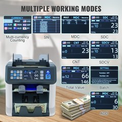 VEVOR Money Counter Machine Bill Counter with UV MG IR DD Counterfeit Detection