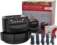 Cassida C200 Business-Grade Electronic Coin Sorter, Counter and Roller
