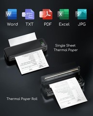 4 PCS QuickDry Thermal Printer Paper 8.5×11 Inch Fits A285M A282M A281M
