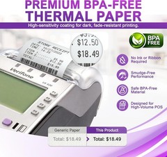 Verifone & Ingenico Thermal Paper Rolls 2 1/4″ x 55′ 10 Pack BPA Free Receipt…