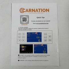 Carnation CN5 Money Counter Machine Mixed Denomination Value Counting UV/MG/IR