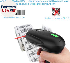 Wireless Barcode Scanner Versatile 2-In-1 (2.4Ghz Wireless+Usb 2.0 Wired) Handhe