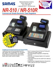 SAM4s NR-510R NEW OPEN BOX UNIT Raised Keyboard Cash Register Depot Warranty