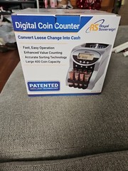 Royal Sovereign Electric USD Coin Counter/Sorter, 2 Rows, Anti-Jam (FS-2N)
