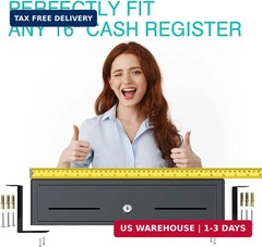 TidyFriend Cash Drawer Under Counter Mount Brackets 2.6 x 16.3 x 4.1 inches, Com