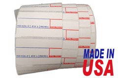 CAS 8000 Printing Scale Label, 58 x 30 mm, UPC12 Rolls Per Case Made in USA