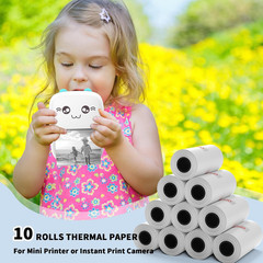 57x30mm Thermal Paper White 10 Rolls Non-Adhesive Thermal Paper Roll for Mini…