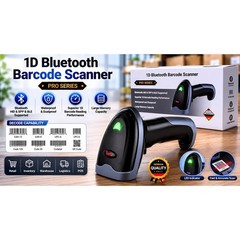 Tera Pro Series 1D Bluetooth Barcode Scanner Wireless Handheld L0013B Black